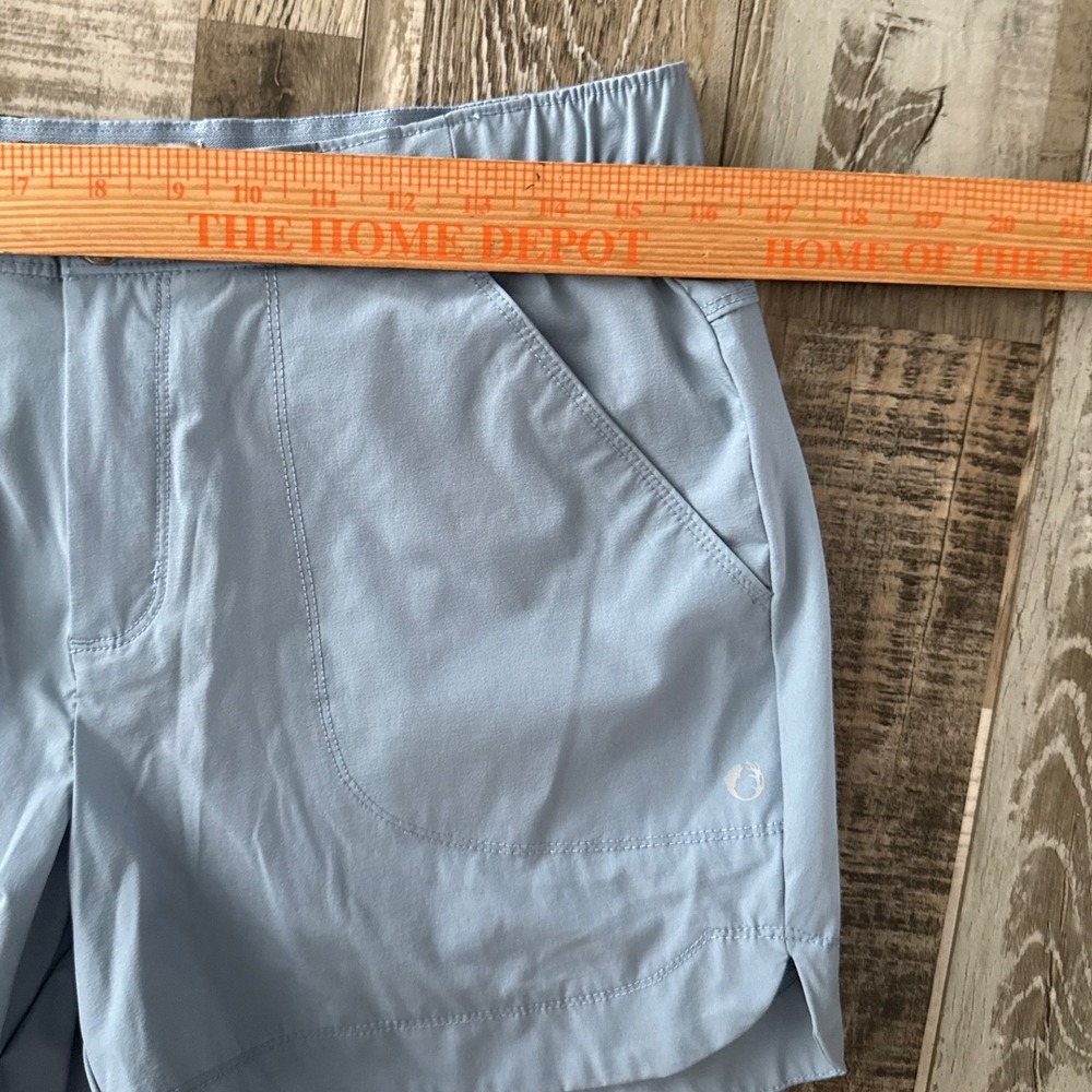 The American Outdoorsman Womens Gorpcore Hiking Shorts 5" L Blue Utility Stretch - Picture 8 of 9
